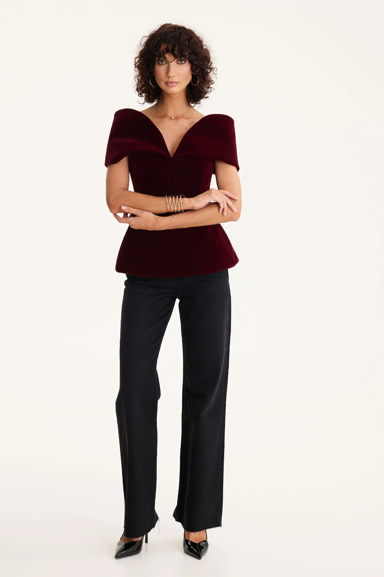 Burgundy Velvet Top - Image 3