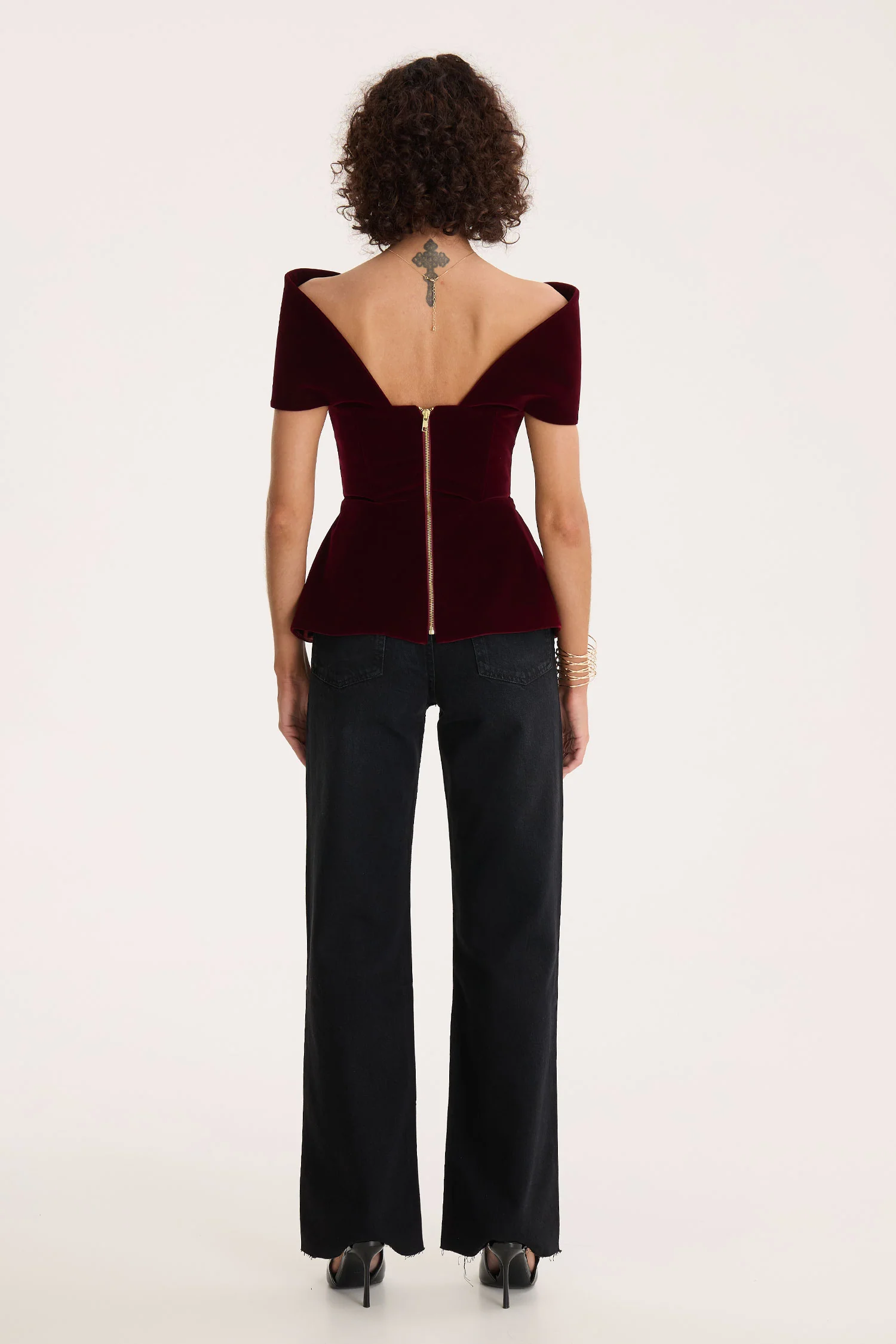 Burgundy Velvet Top - Image 4